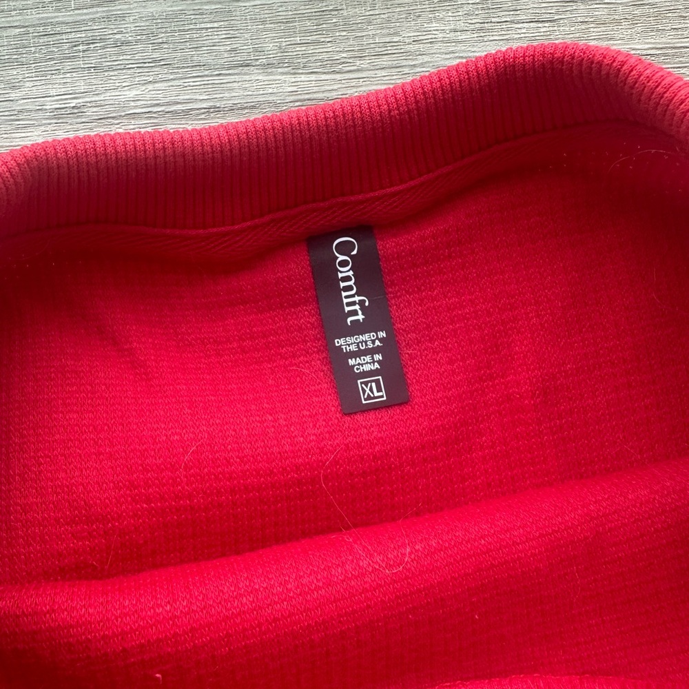 Comfrt Waffle Lounge Set in Cherry Red - Picture 4 of 4